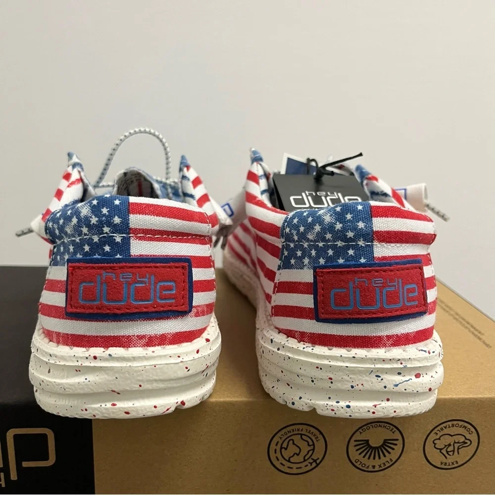 New Hey Dude Wally Stars n Stripes Multiple sizes  American Flag USA